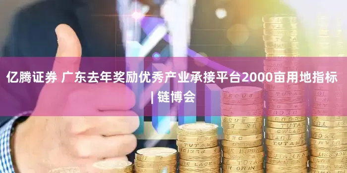 亿腾证券 广东去年奖励优秀产业承接平台2000亩用地指标 | 链博会